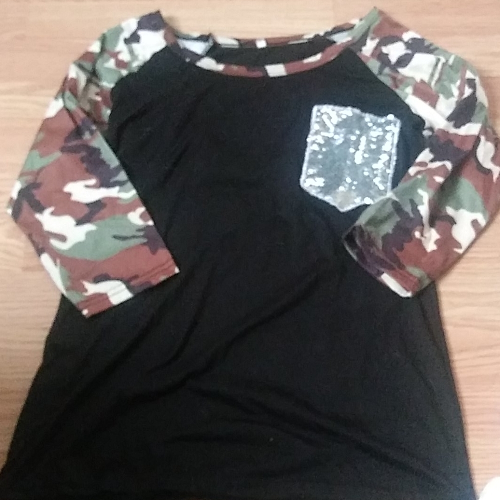 Faux camo shirt
